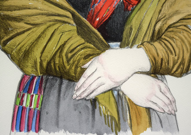 芝田米三「実りの季」リトグラフ 拡大画像3