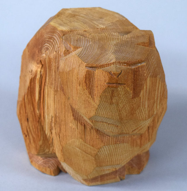 柴崎重行「熊」木彫(高さ16.8cm)・1978年作 作品画像1