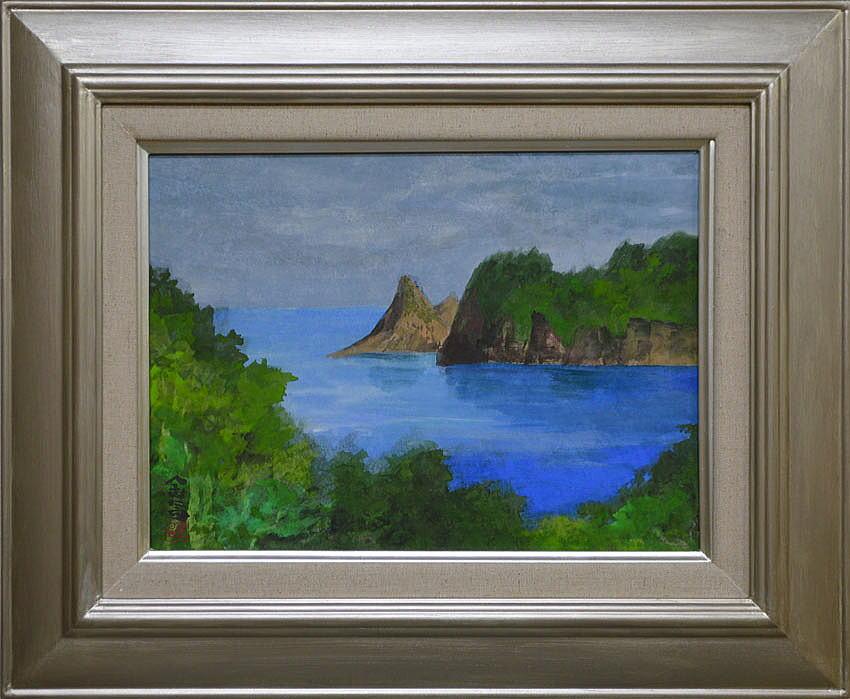 信太 金昌「忍路(おしょろ−小樽)」日本画・F4号・特注作品