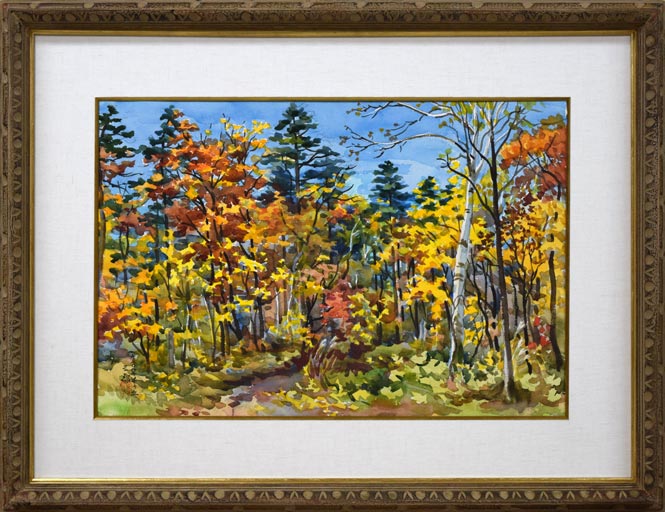 繫野三郎「羊ケ丘(札幌市)」水彩画