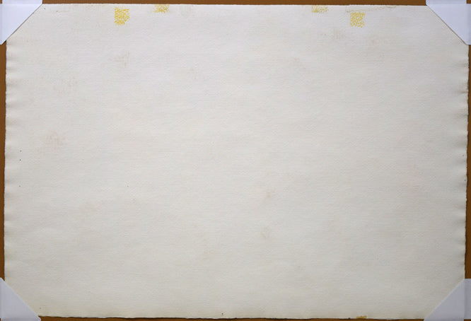 繫野三郎「羊ケ丘(札幌市)」水彩画 作品裏側画像