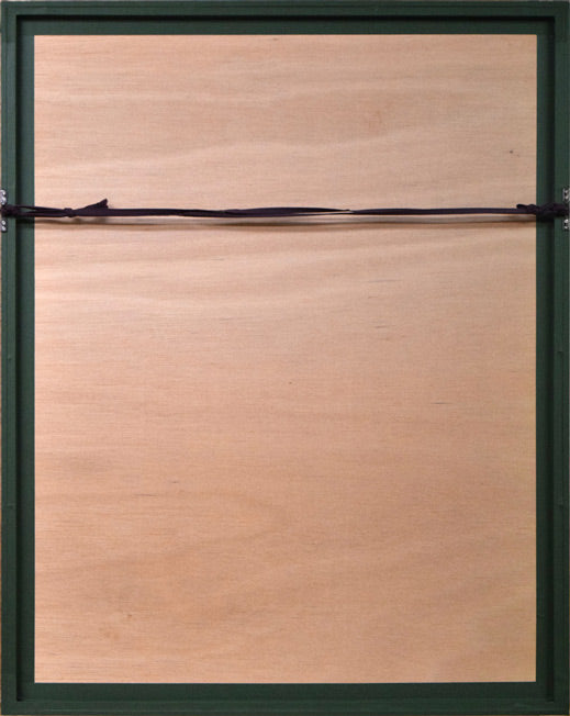 島州一「ヨルダン・フセイン大統領」シルクスクリーン版画 額縁裏側画像