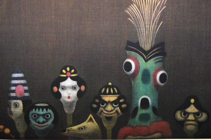 清水敦「首人形」カラーメゾチント 拡大画像2