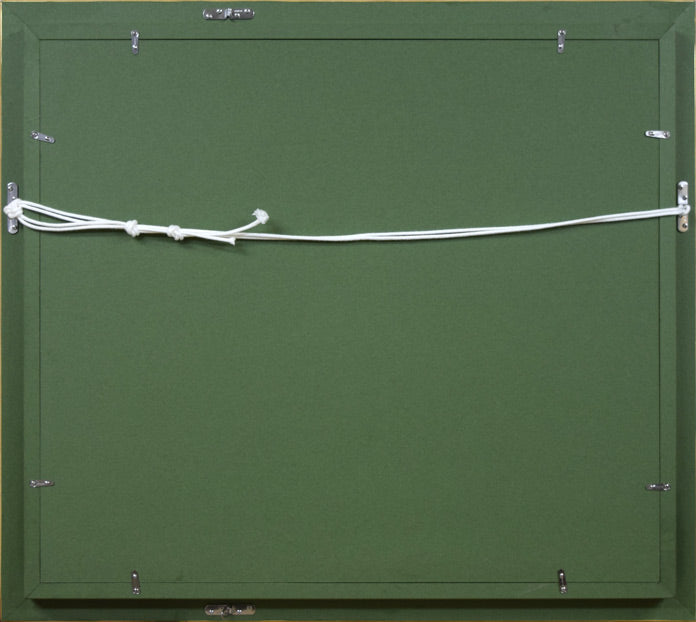 清水弘哉「小樽運河」油絵・F10号 額縁裏側部分