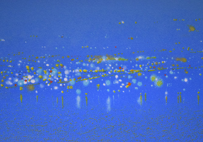 清水規「黎明富士」リトグラフに手彩色 拡大画像5