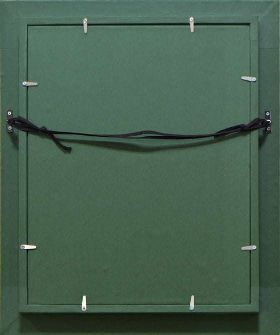 園田郁夫「女性像」油絵・F4号 額縁裏側画像