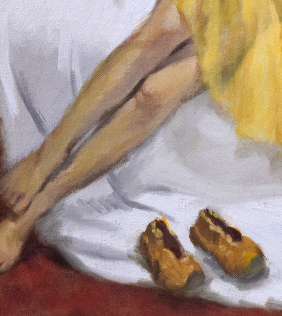 菅沼金六「裸婦(ロサンゼルスにて)」油絵・F8号 拡大画像1