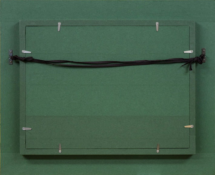 杉森企観明「牡丹」油絵・F4号 額縁裏側部分