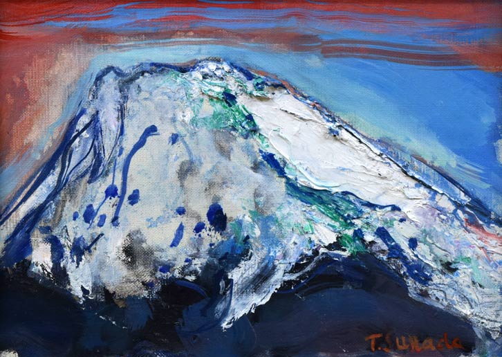 砂田友治「富士山」油絵・F4号 作品全体拡大画像