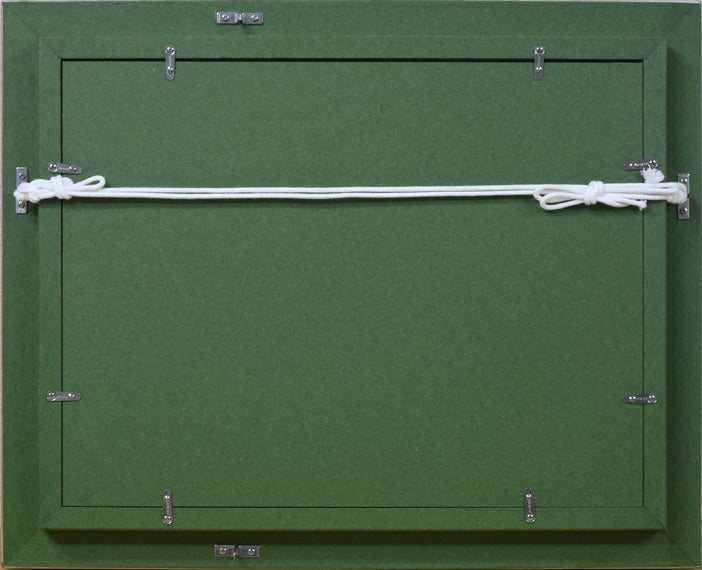 砂田友治「富士山」油絵・F4号 額縁裏側部分