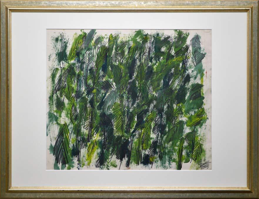 砂澤ビッキ「原生林」水彩画・1963年作