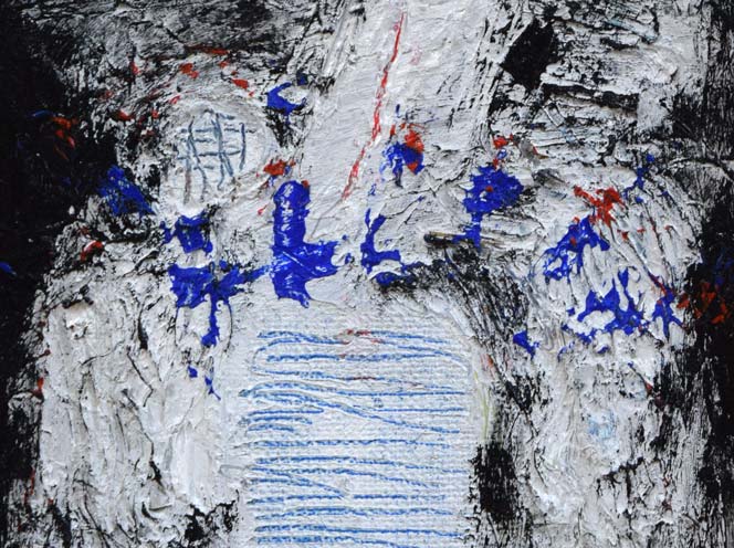 砂澤ビッキ「無題」油絵・F0号 拡大画像1