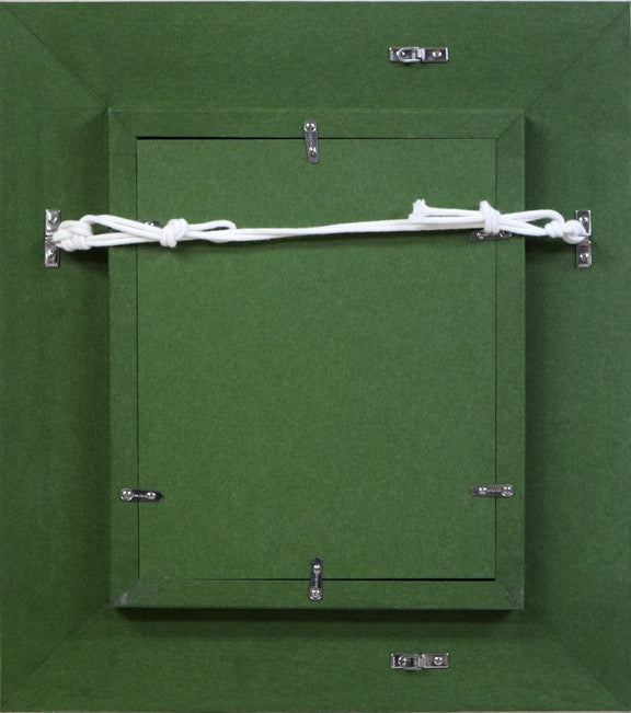 砂澤ビッキ「無題」油絵・F0号 額縁裏側画像