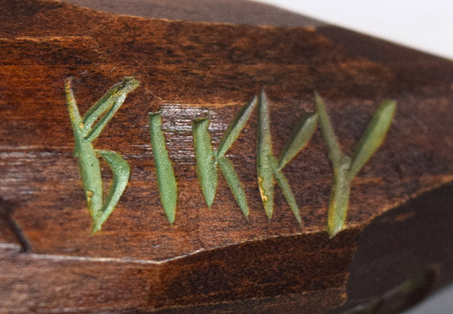 砂澤ビッキ「樹鈴二連ペンダント」木彫作品(約17.8cm) 拡大画像6