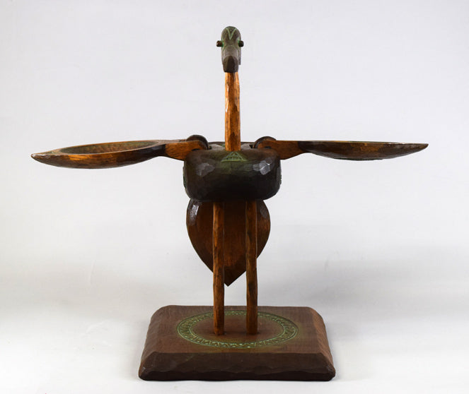 砂澤ビッキ「樹丹頂鶴」木彫作品 全体画像2