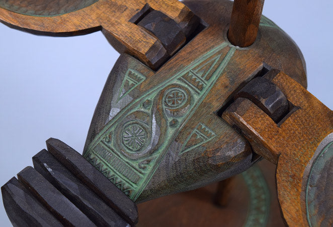 砂澤ビッキ「樹丹頂鶴」木彫作品 拡大画像5