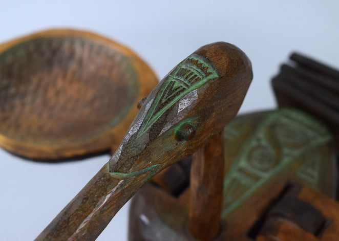 砂澤ビッキ「樹丹頂鶴」木彫作品 拡大画像1