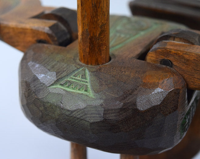 砂澤ビッキ「樹丹頂鶴」木彫作品 拡大画像2