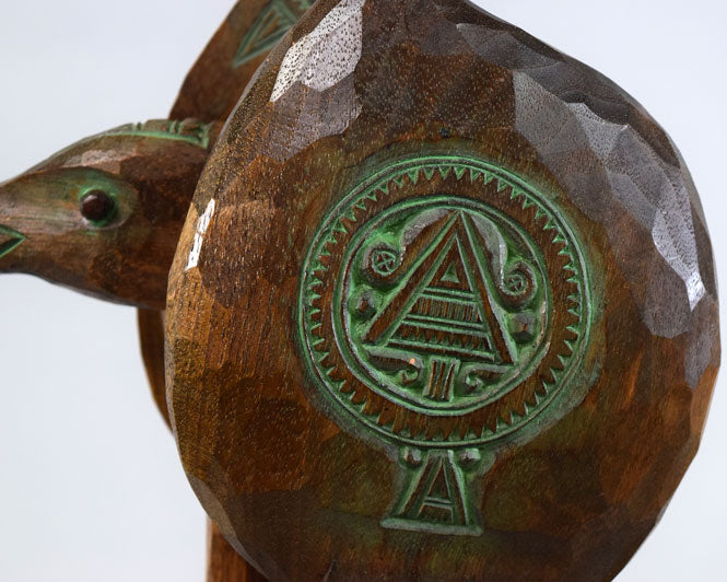 砂澤ビッキ「樹丹頂鶴」木彫作品 拡大画像6