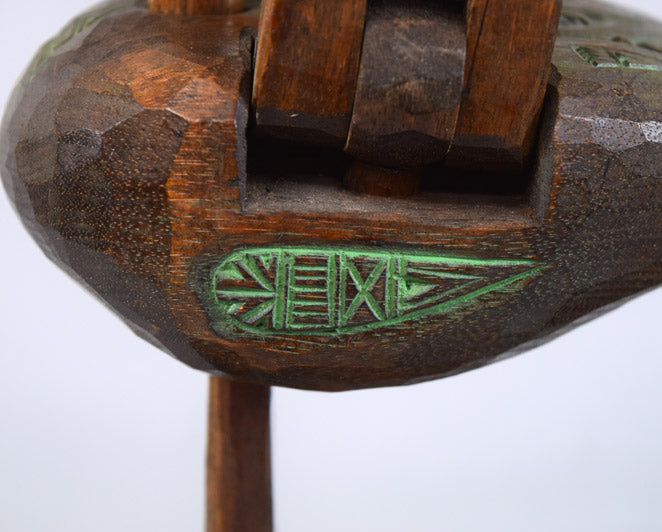 砂澤ビッキ「樹丹頂鶴」木彫作品 拡大画像3