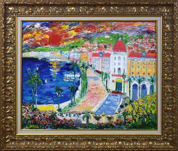 鈴木マサハル「NICE(フランス)」油絵・F30号
