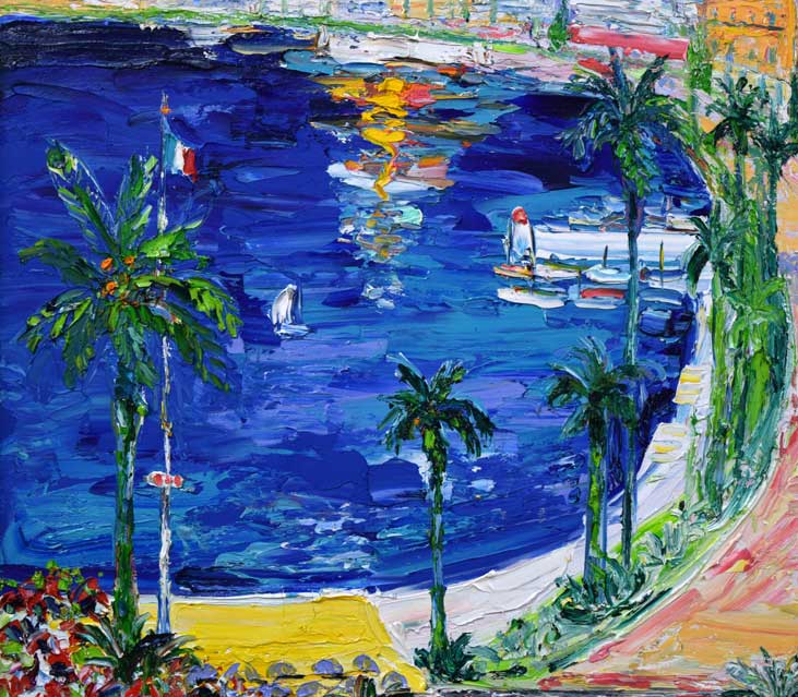 鈴木マサハル「NICE(フランス)」油絵・F30号 拡大部分3