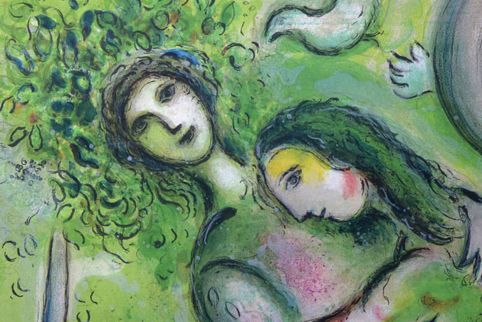 マルク・シャガール(Marc Chagall)「ロミオとジュリエット」リトグラフ 拡大画像2