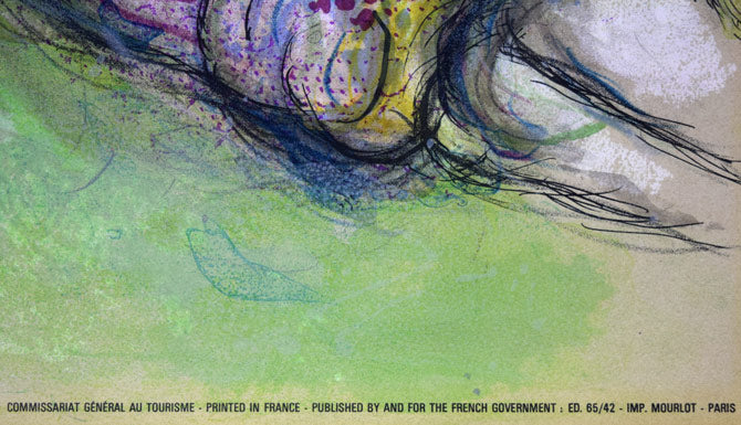 マルク・シャガール(Marc Chagall)「ロミオとジュリエット」リトグラフ シート下部分 拡大画像2