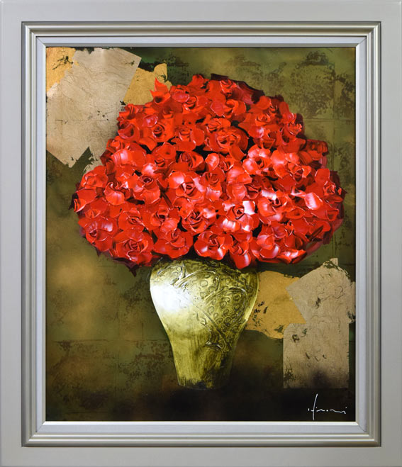 立川広己「薔薇」油絵・F20号