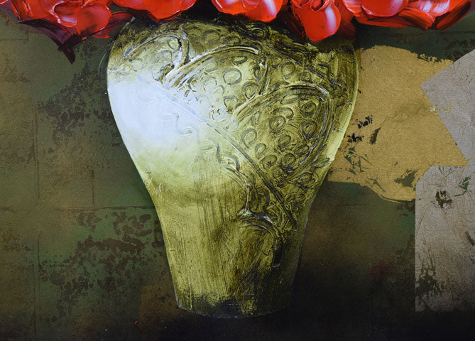 立川広己「薔薇」油絵・F20号 拡大画像2