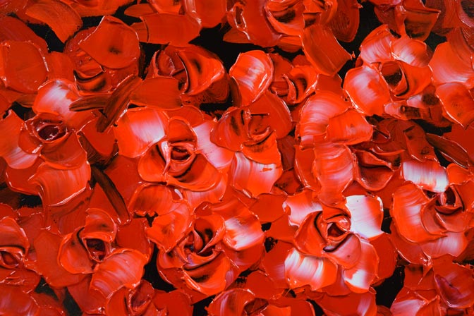 立川広己「薔薇」油絵・F20号 拡大画像3