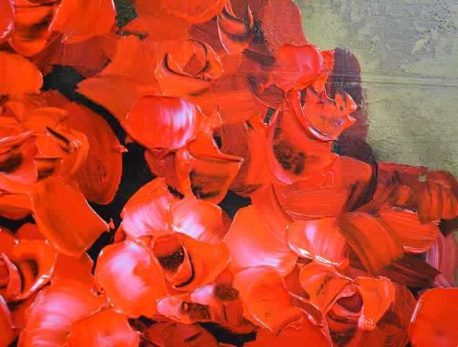 立川広己「薔薇」油絵・F20号 拡大画像5