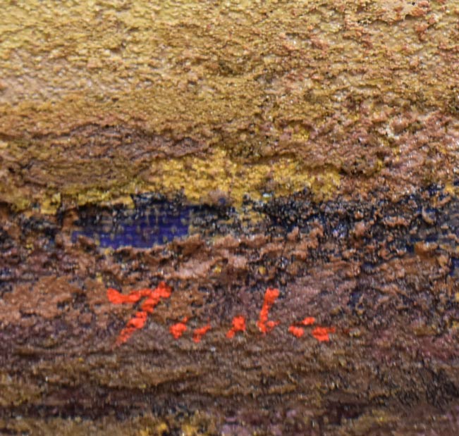 多田博一「パミールの道」油絵・F6号　サイン拡大画像