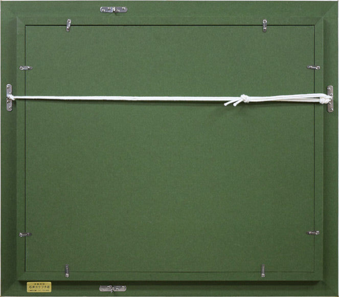 互井開一「ヨーロッパ風景」水彩画・F8号 額縁裏側画像