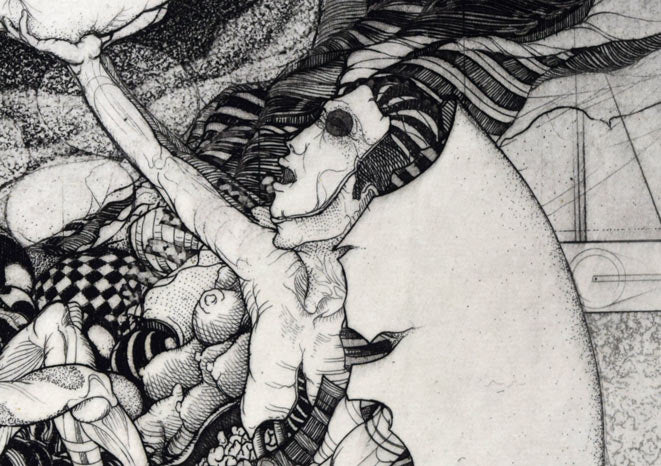 多賀新「地球と人間」銅版画 拡大画像5