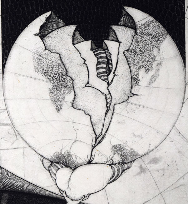 多賀新「地球と人間」銅版画　拡大画像3