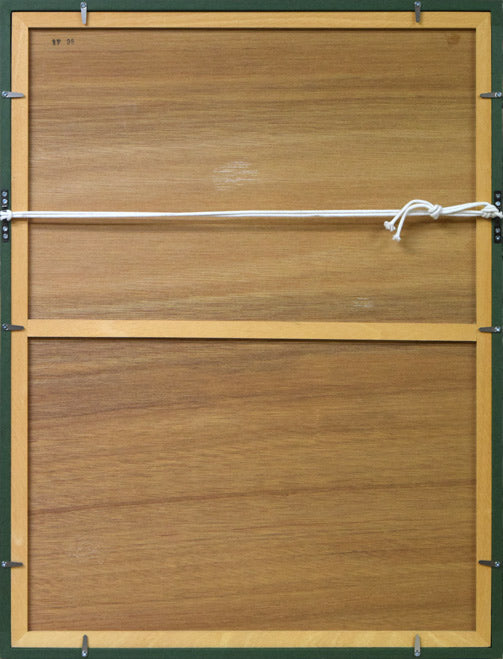 高橋英生「壁の詩」シルクスクリーン版画 額縁裏側画像