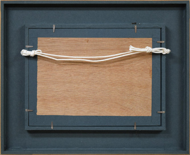 高木黄史「鳥と果物」日本画・F4号 額縁裏側画像