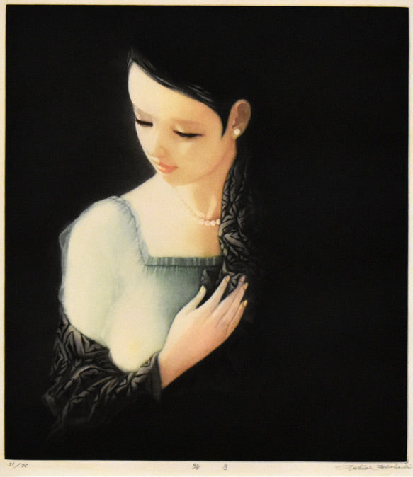 高橋潮「睦月」銅版画 拡大部分