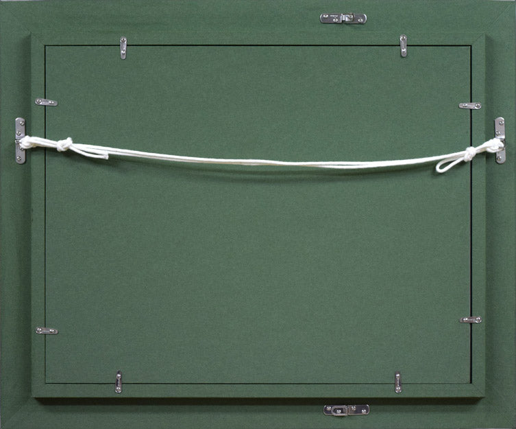 高間惣七「静物画(果物)」油絵・F6号 額縁裏側部分