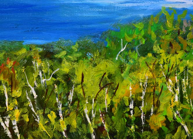 高橋益之「摩周湖」油絵・F10号 拡大画像3