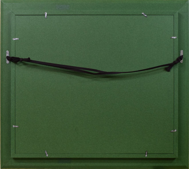 高橋益之「摩周湖」油絵・F10号 額縁裏側画像