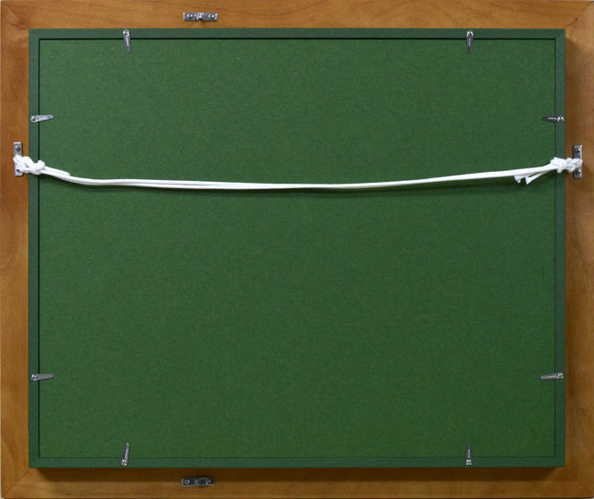 高橋益之「夏の道庁」油絵・F6号 額縁裏側画像