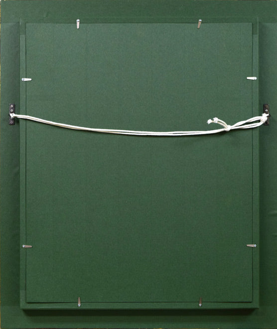 高野元孝「花」油絵・P10号 額縁裏側画像