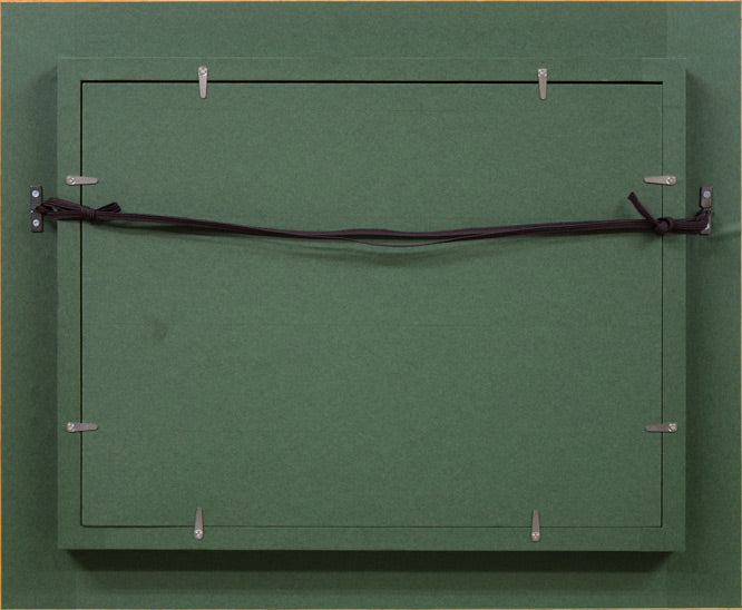 高橋哲夫「ハマナス」油絵・F4号 額縁裏側画像