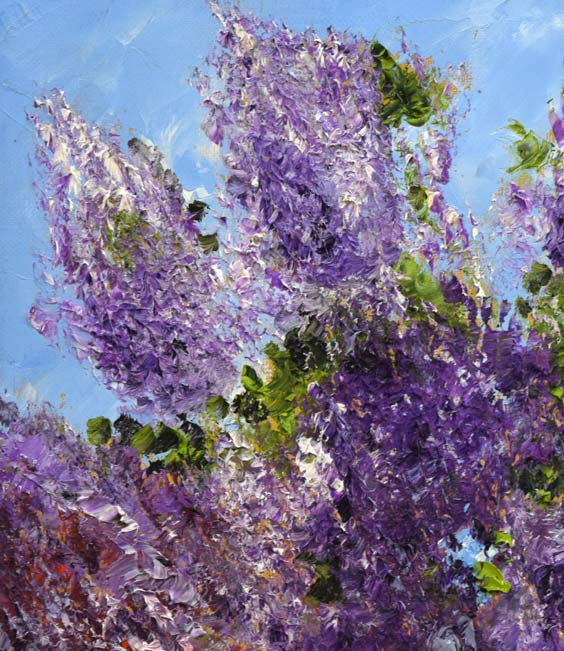 高橋哲夫「ライラック」油絵・F6号 拡大画像1