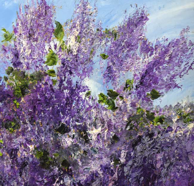高橋哲夫「ライラック」油絵・F6号 拡大画像2
