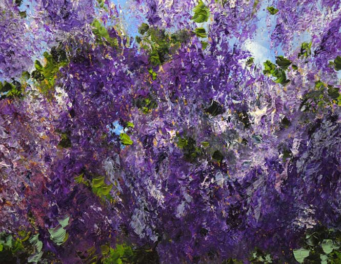 高橋哲夫「ライラック」油絵・F6号 拡大画像3