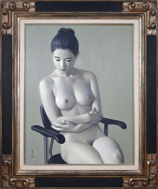 高塚省吾「夏の朝」油絵・P10号・共シール