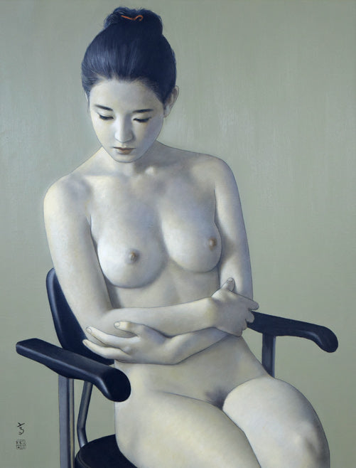 高塚省吾「夏の朝」油絵・P10号・共シール 作品全体拡大画像